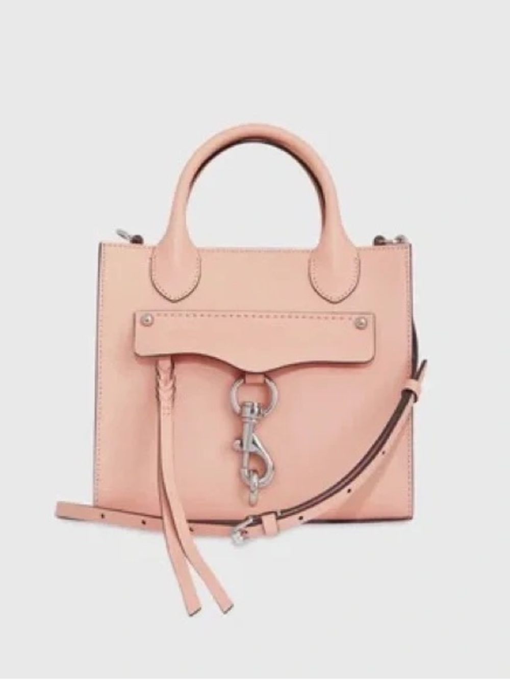 Rebecca Minkoff Dusty Pink Mini Leather Satchel with Detachable Strap